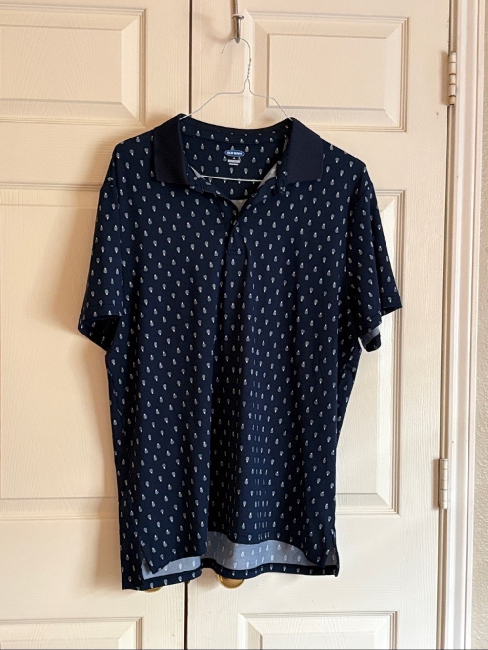 Old Navy XL Men’s Navy Polo with Micro Print